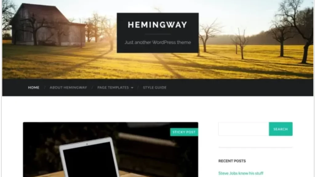hemingway wordpress Theme WordPress Themes Designed for Poets